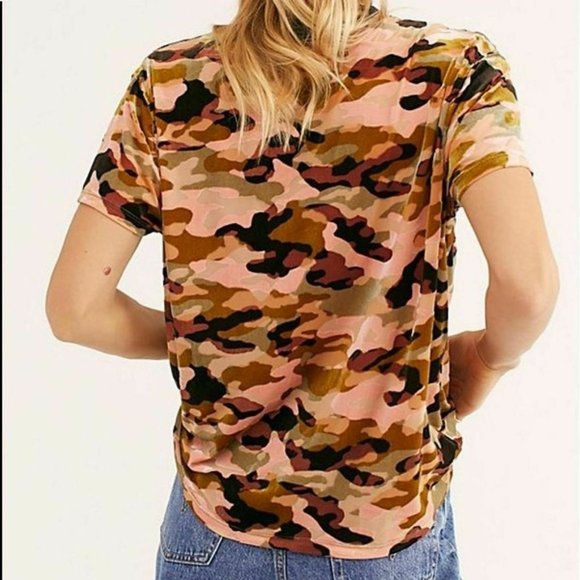 NEW! Free People Teddy Velvet Burnout Tee - Picture 2 of 7